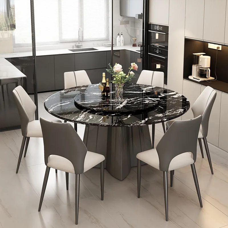 Living Room Dining Table LoungeRound Center Dining Table Console Marble Chairs Balcony  Bistro Muebles Commercial Furniture