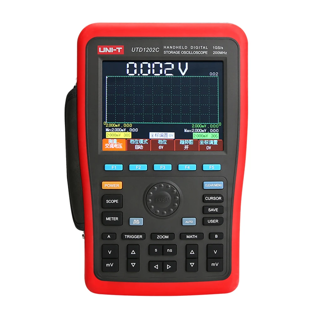 Utd1202C Handheld Digital Storage Oscilloscope Automatic Waveform Channel Professional Accurate Digital Multimeter