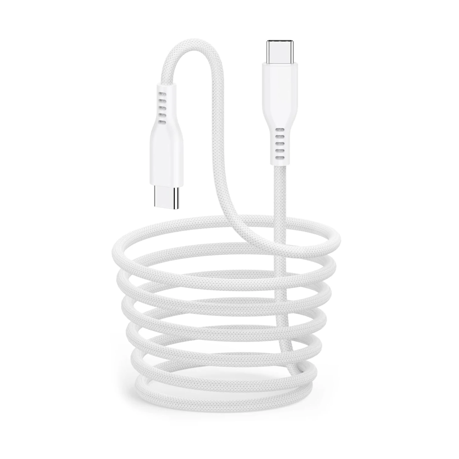 USB-C-auf-USB-C-Kabel 6,6 Fuß – 60 W Schnellladung, geflochtenes, langlebiges Kabel für Galaxy S25 S24, Pixel 10, iPad Pro, Android, MacBook