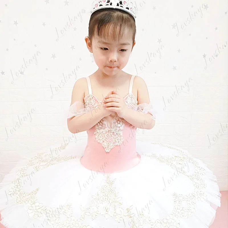 new-sequin-skirt-slip-gauze-skirt-new-children's-performance-fluffy-ballet-performance-dance-dress-swan-performance-costume