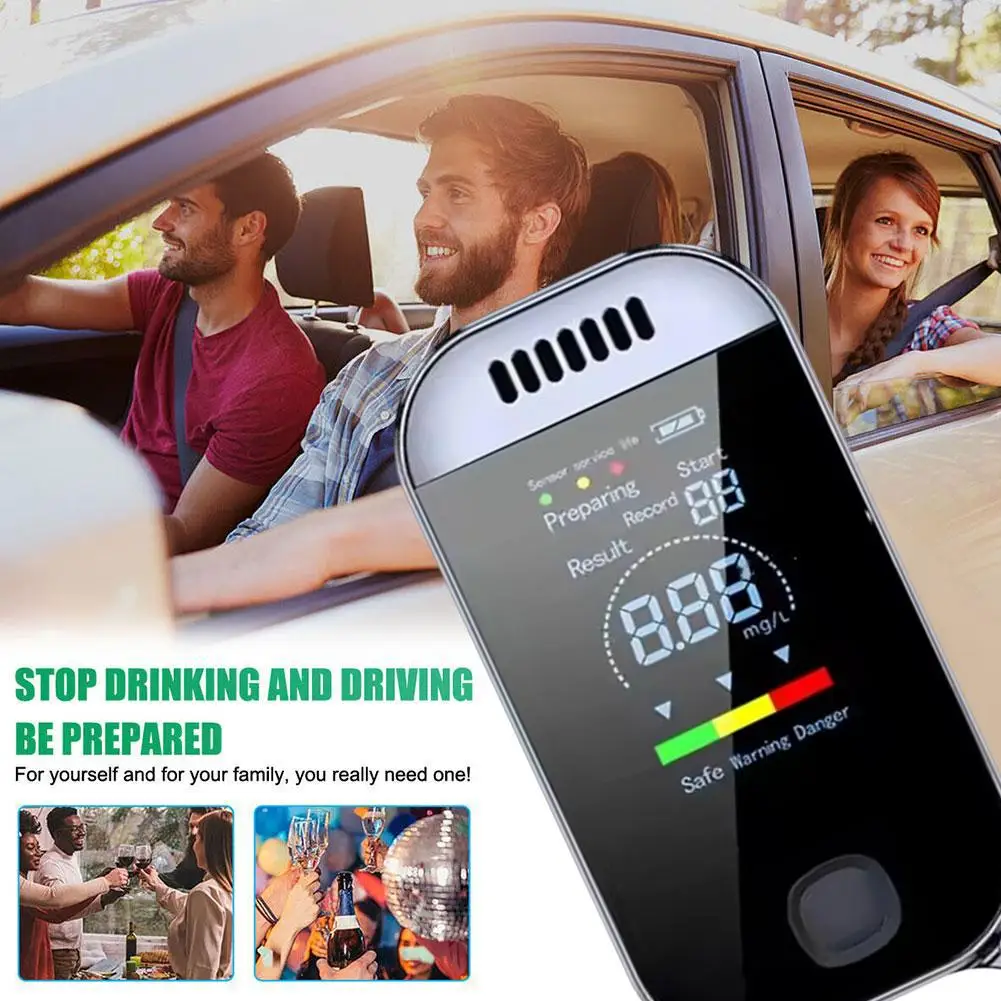 

Car Driver Electronic Alcohol Tester Portable Digital Breathalyzer Usb Tester Lcd With Breath Rechargeable Display Alcohol S4n7