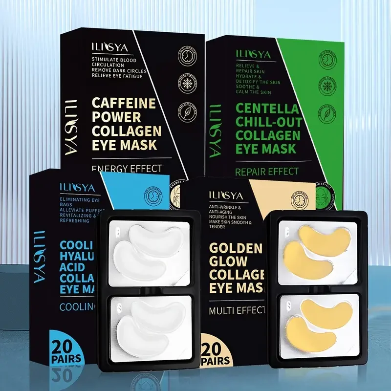 20 Pairs Collagen Eye Mask Anti Wrinkles Reduce Fine Lines Moisturizing Nourishing Eye Pads