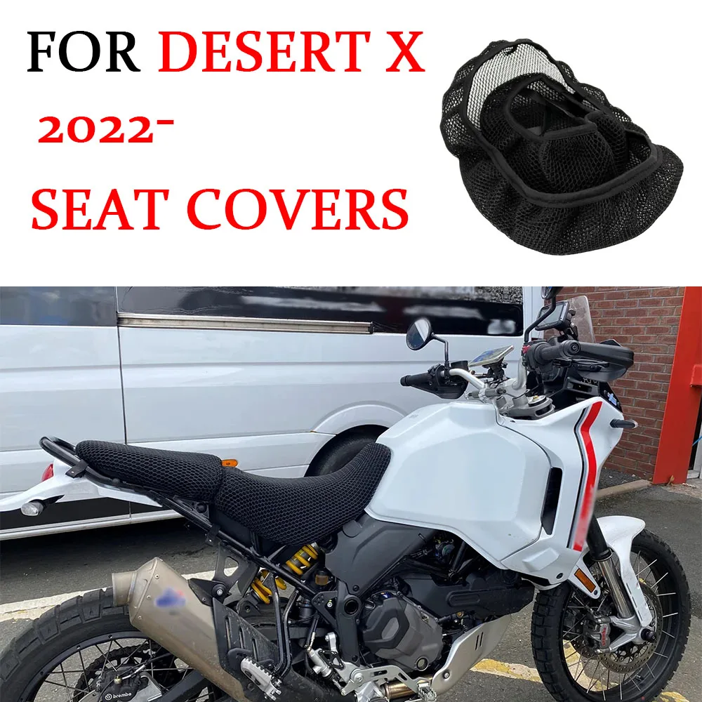 

For Ducati Desert X DesertX 2022 Seat Protect Cushion 3D Honeycomb Mesh Seat Cushion Desert X Accessories Motorcycle Seat Covers