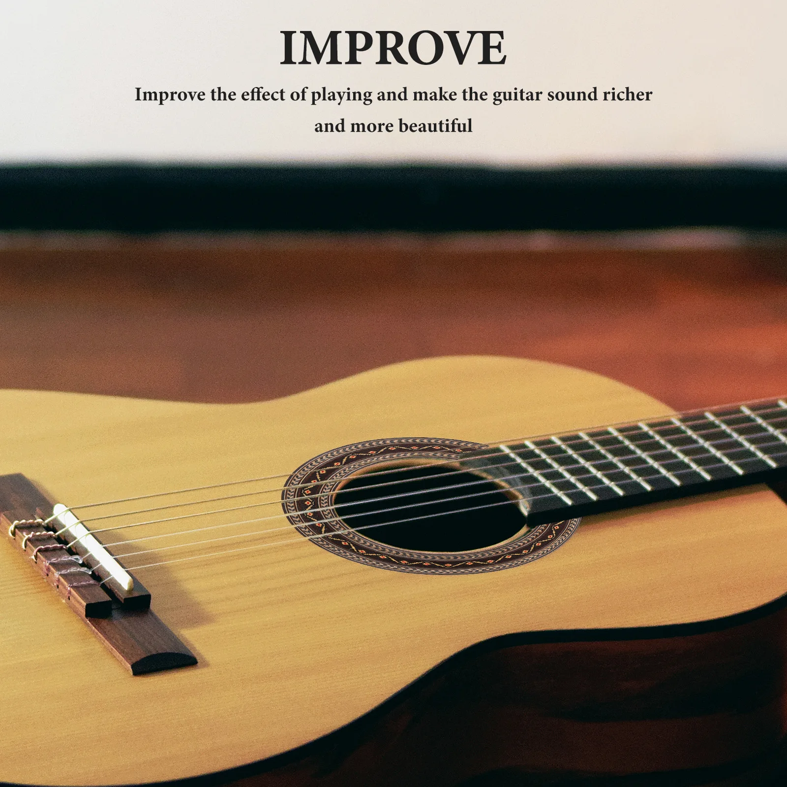 

Guitar Sound Hole Decoration Wood Rosette Upgrade Acoustic Classical Parts Elegant Vintage Inlay Resonant Sound for Instruments