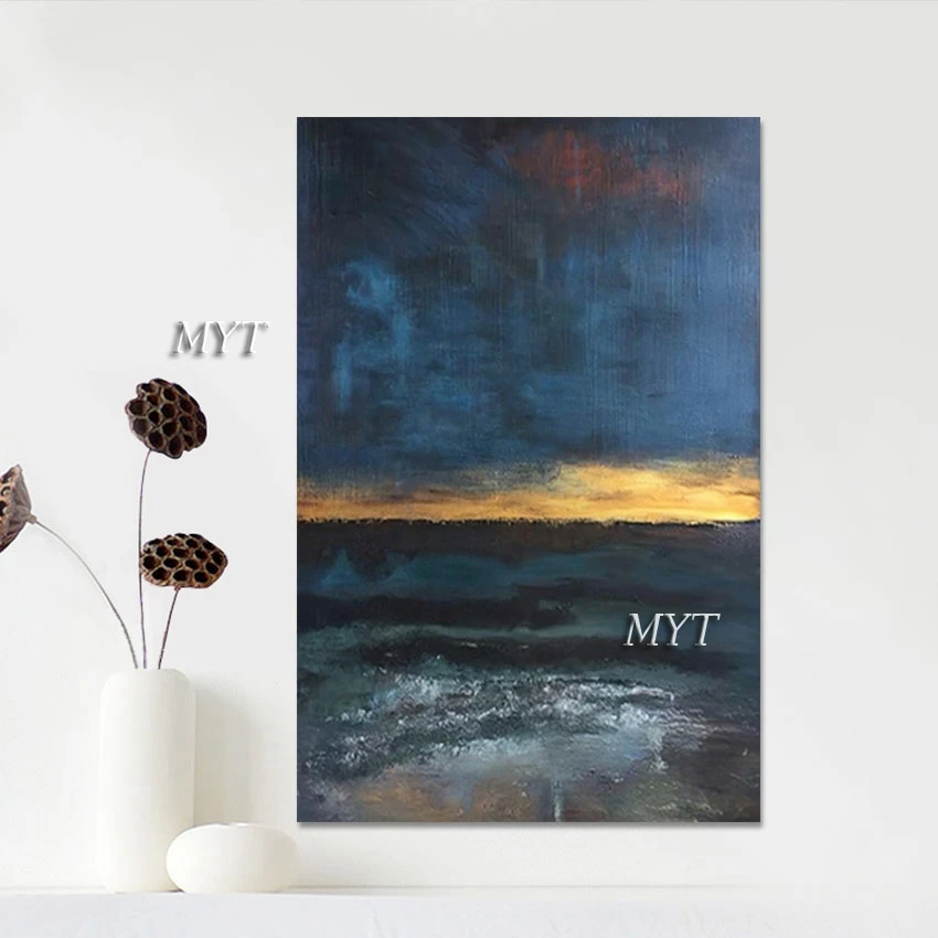 

Sunrise Seascapes Oil Painting Unframed Abstract Wall Art Picture Canvas Decor Wall Canvas Art Modern New Arrival Artwork