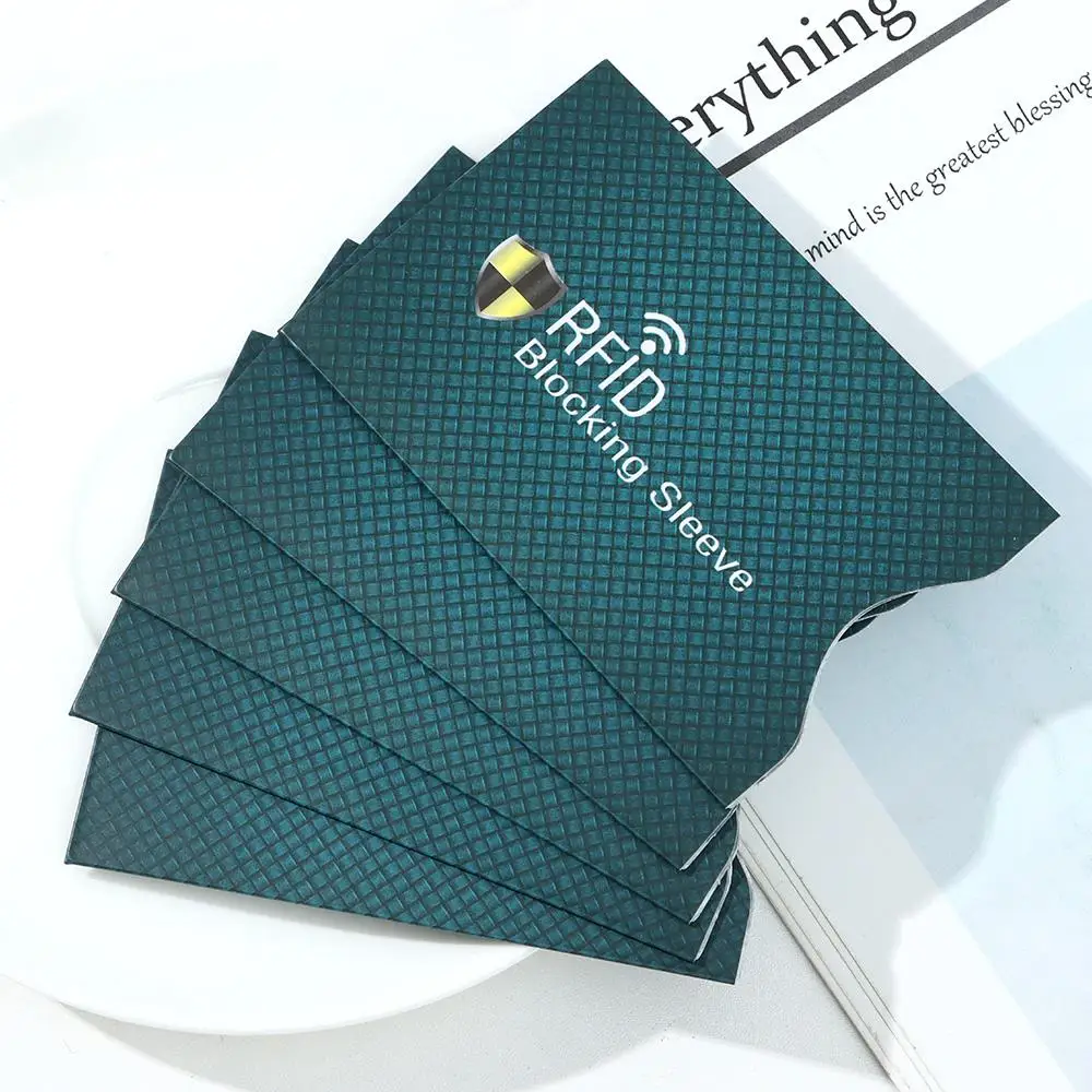 ซองใส่บัตรเครดิตอลูมิเนียมป้องกันการโจรกรรมข้อมูล RFID จำนวน 5 ชิ้น