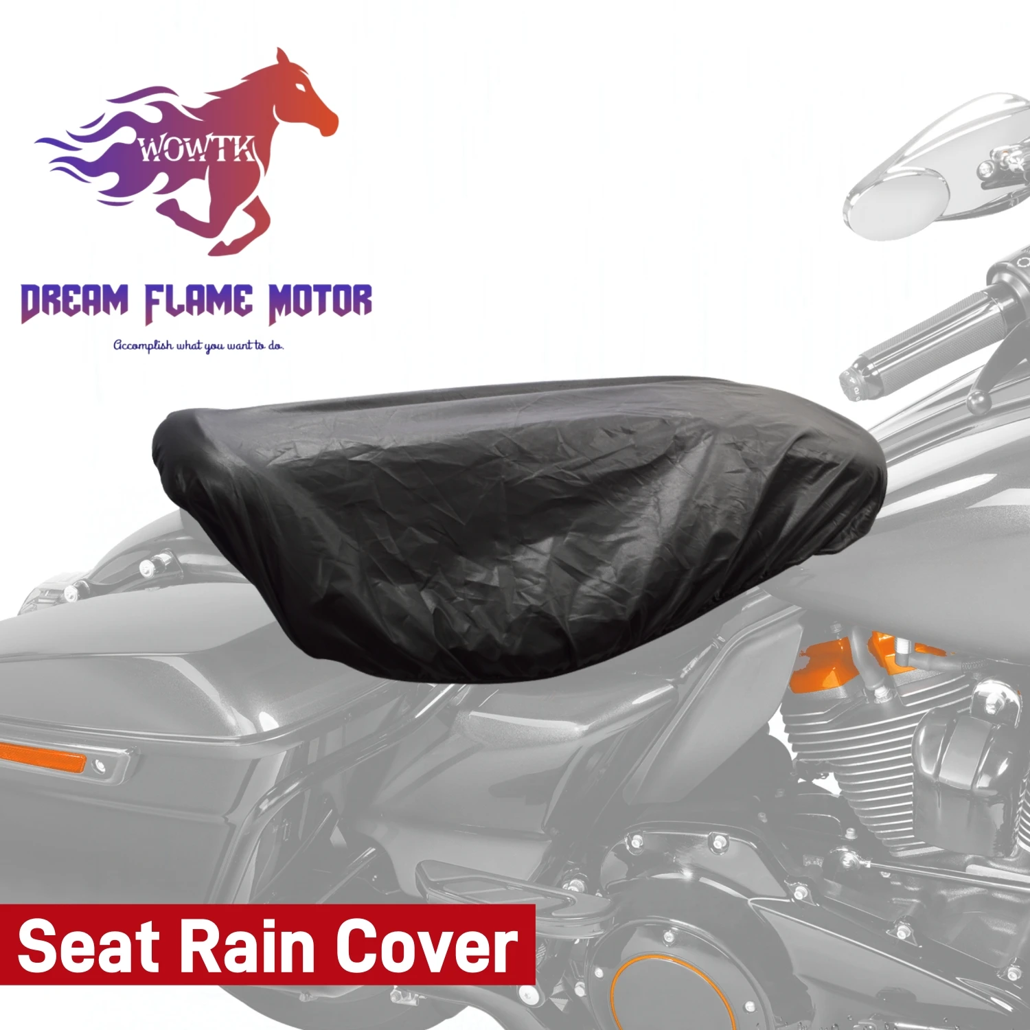 

68x48cm Universal Motorcycles Rain Seat Cover Waterproof Saddle Cover For Harley Honda Bmw touring Sportster XL 1200 883 Softail