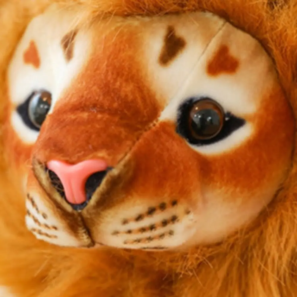 

Long Mane Simulation Lion Toys Forest Animal Soft Lifelike Male Lion Stuffed Dolls Lion 20/28/35cm Simulation Lion