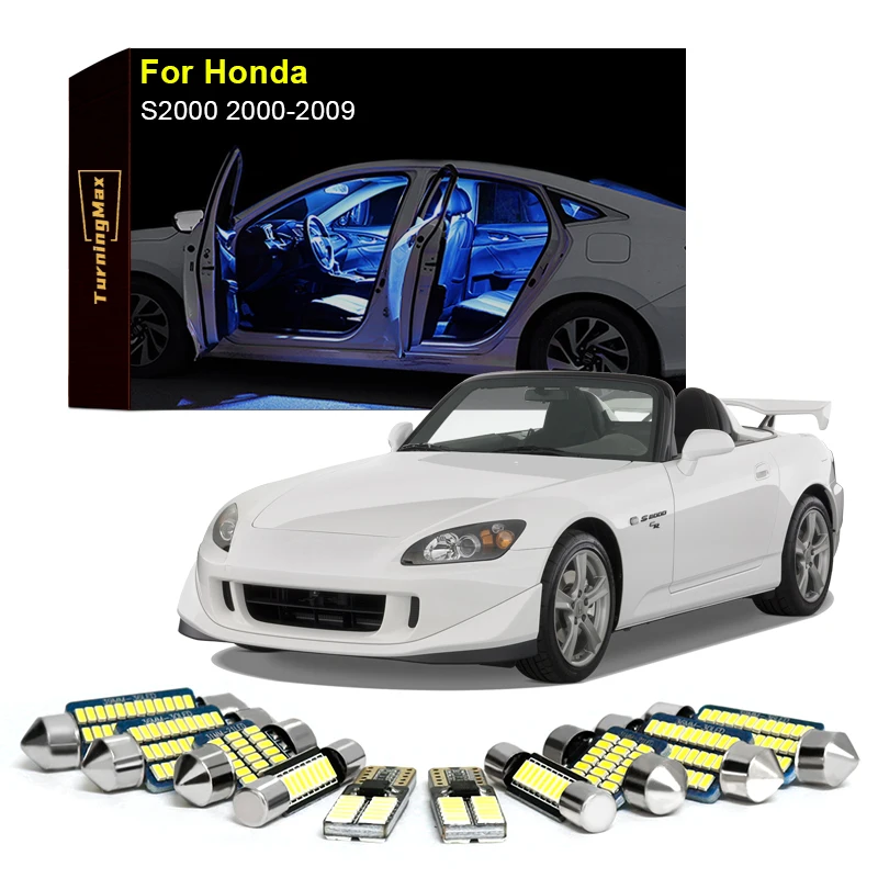 

Canbus Interior Lighting LED Bulbs Kit Package For Honda S2000 2000-2009 Trunk Dome Reading Lights Indoor Lamps Car Accessories