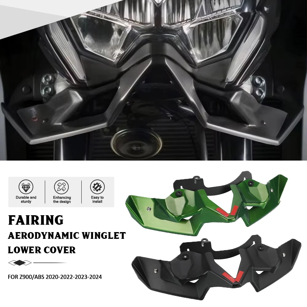 

For Kawasaki Z900/ABS 2020-2022-2023-2024 Motorcycle Front Spoilers Downforce Race Wings Protector Z900 SE/Performance 2022-2024