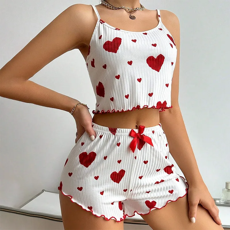 

Women's Underwear Set Pijama Pajamas Woman Summer Sleepwear for Sleeping Women's Home Suit Pajama Shorts Pants Big Size Sexy