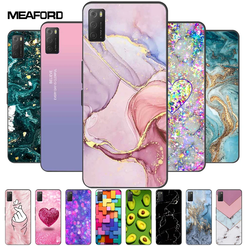 Para TCL 20E Fundas 20Y 6,52 "mármol suave TPU funda de teléfono de silicona para TCL 20Y Fundas traseras bolsas parachoques Fundas 20 E TCL 6125F Coque
