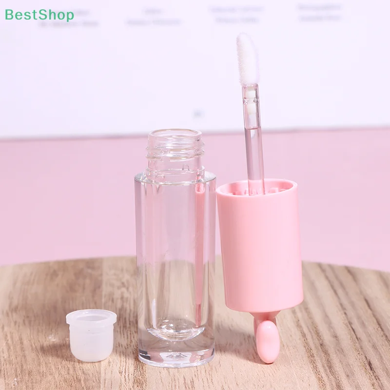 ♥ ♥ ♥ 空リップグロスチューブ 2.5ml リボンヘッド リップグロスチューブ 透明ボトル 詰め替え式リップスティックボトル