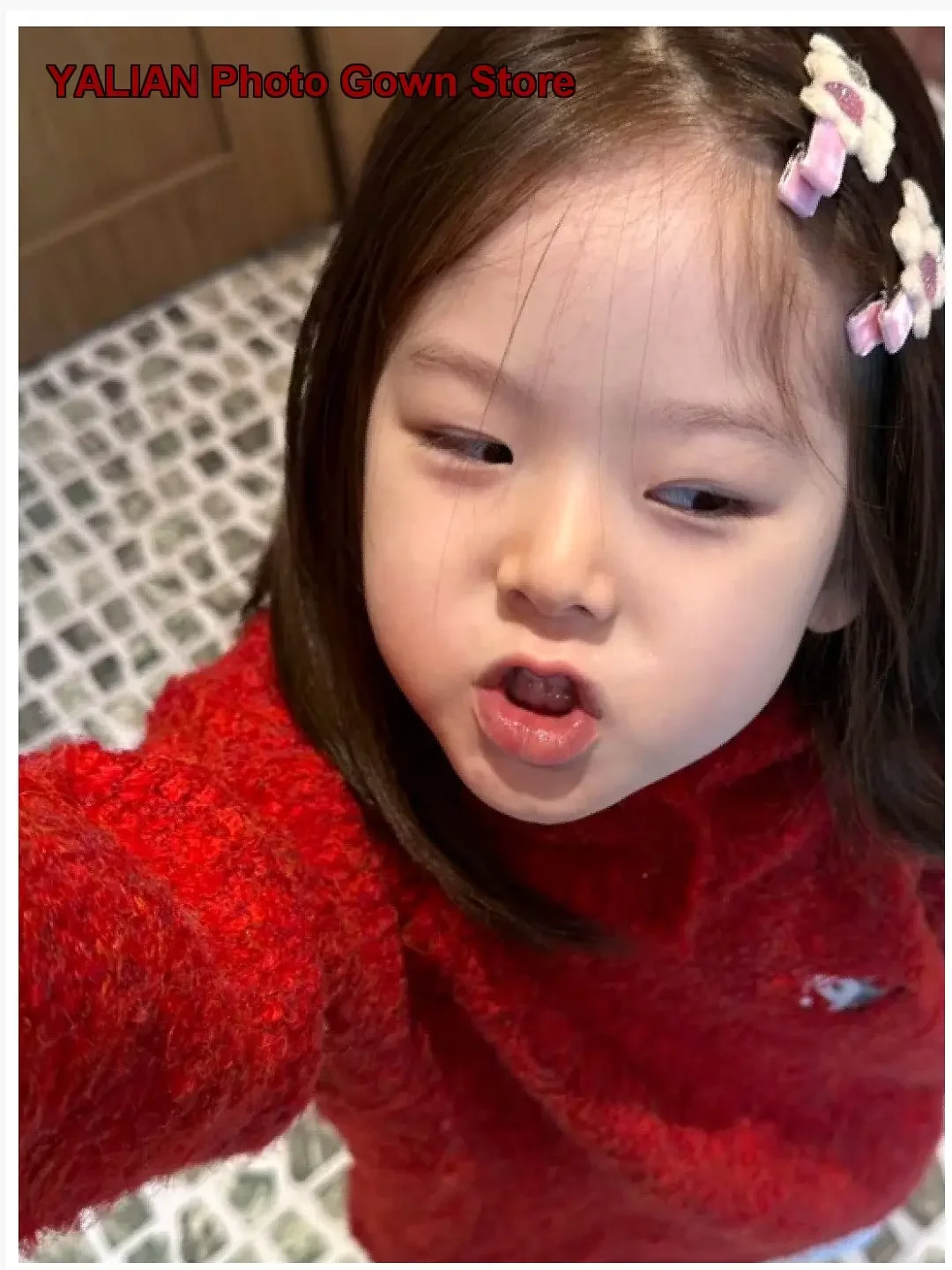 Girls Thickened Knit Pullover Newborn Children Solid Color Fleece Lined Warm Top Kids