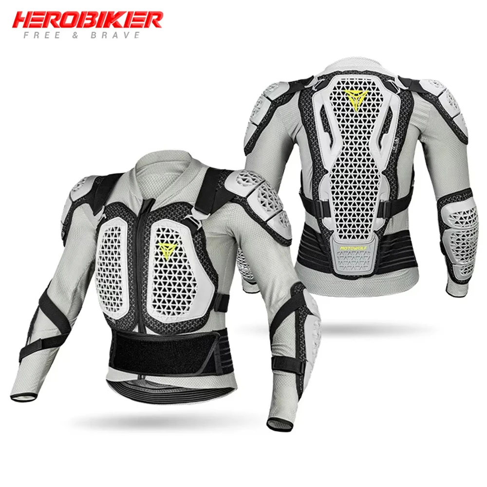 Motocross Armor Off-Road Anti-drop Body Armor Motorbeschermingsuitrusting Anti Crash Borst Rugbescherming Motorjas Broek - afbeelding 2