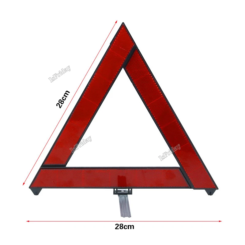 Car Emergency Breakdown Warning Triangle Red Reflective Safety Hazard Car Tripod Folded Stop Sign Reflector reflectante