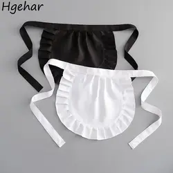 Short Aprons Cute Household Kitchen Cooking Baking Solid Apron Cute Housemaid Lolita Decoration Cosplay Creative Pinafore Ins