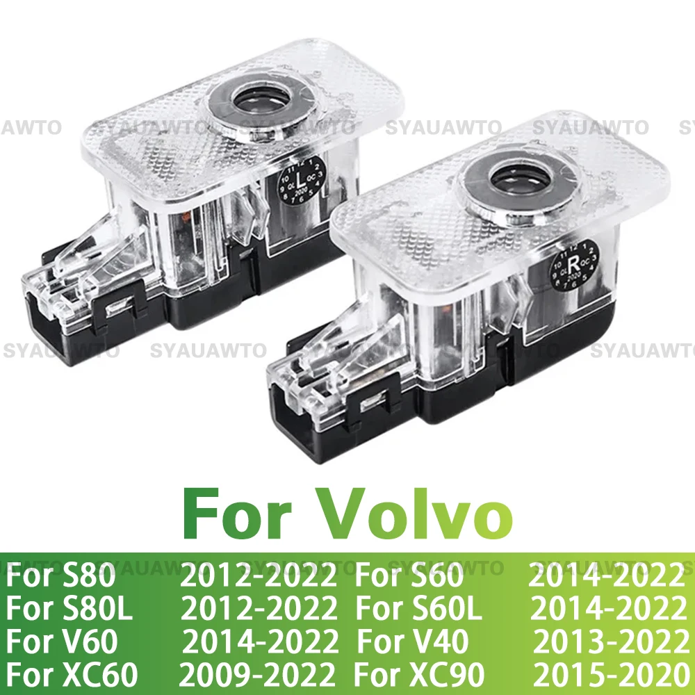 2 Stück LED-Autotür Willkommenslicht Projektorzubehör für Volvo S80 S60 S80L S60L V60 V40 XC60 XC90 2009–2022