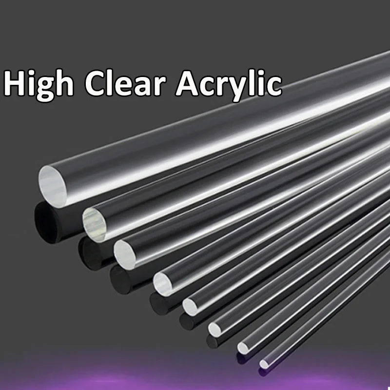 1/2/5/10Pcs Clear Acrylic Solid Rod DIY Craft Architectural Model Material Acrylic Transparent Rod Length 100-300mm