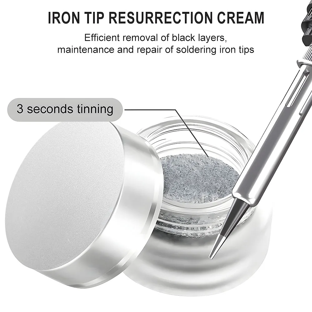 High Efficiency Soldering Iron Tip Cleaner Paste Eco-friendly Flux Remover for Oxidized Tips Restoration and Maintenance