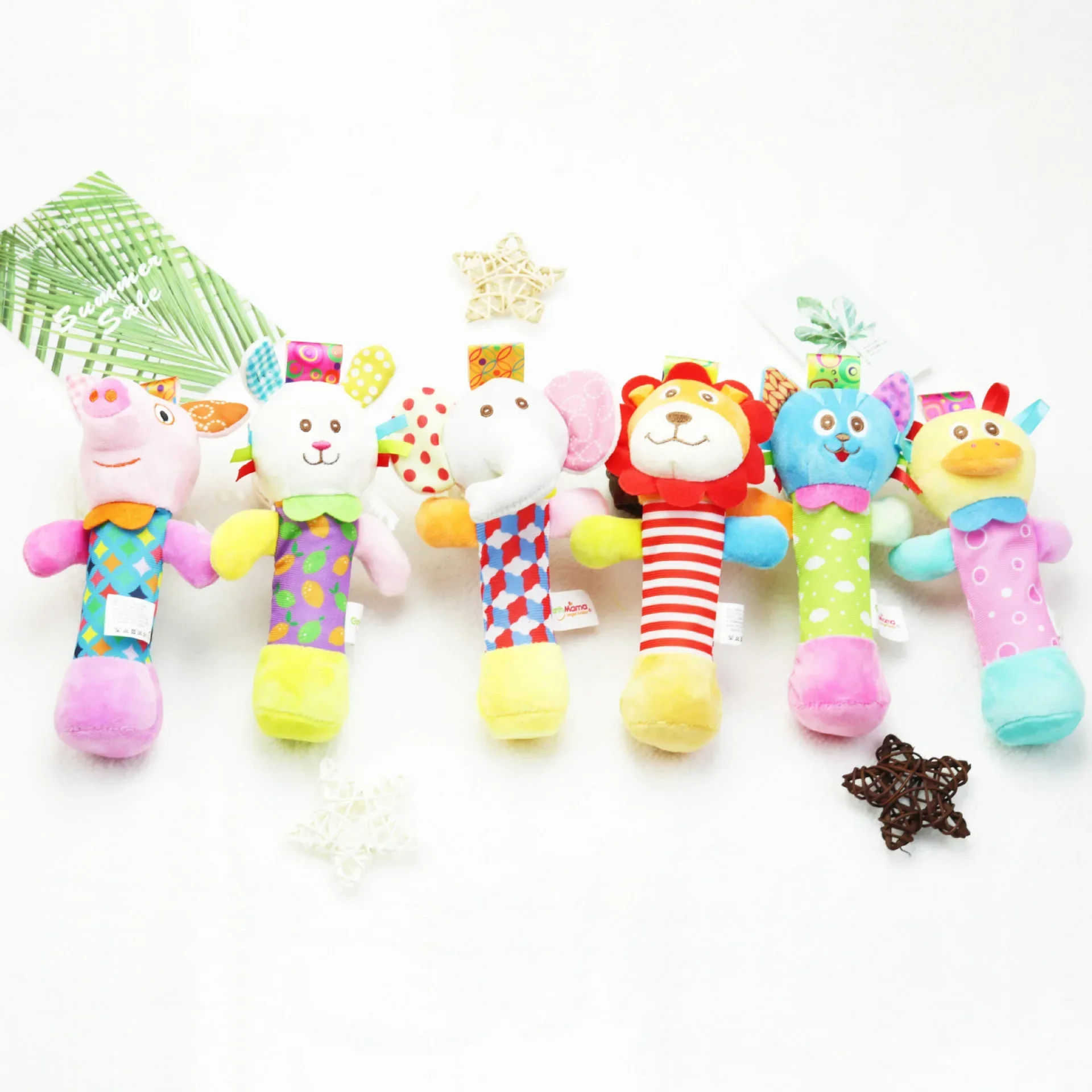 Plush Baby Rattle Toys Infant Rattle Hand Bell Stick Animal Mobiles Toy for Toddler Children Plush Bebe Toddler Toys Gifts