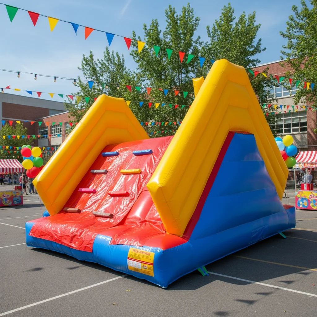 Attractive Outdoor Children's Amusement Park Equipment Manufacturer's Sale Douerfei DDF-055 PVC Inflatable Climbing Wall Slide