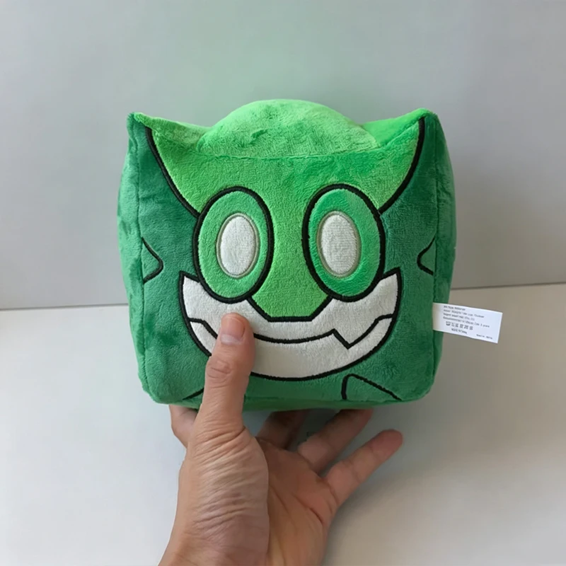 New Cute Green Square Monster Plush Doll Bloxkined Soft Stuffed Cartoon Plushie Adorable Collectible Toy Gift for Game Fans