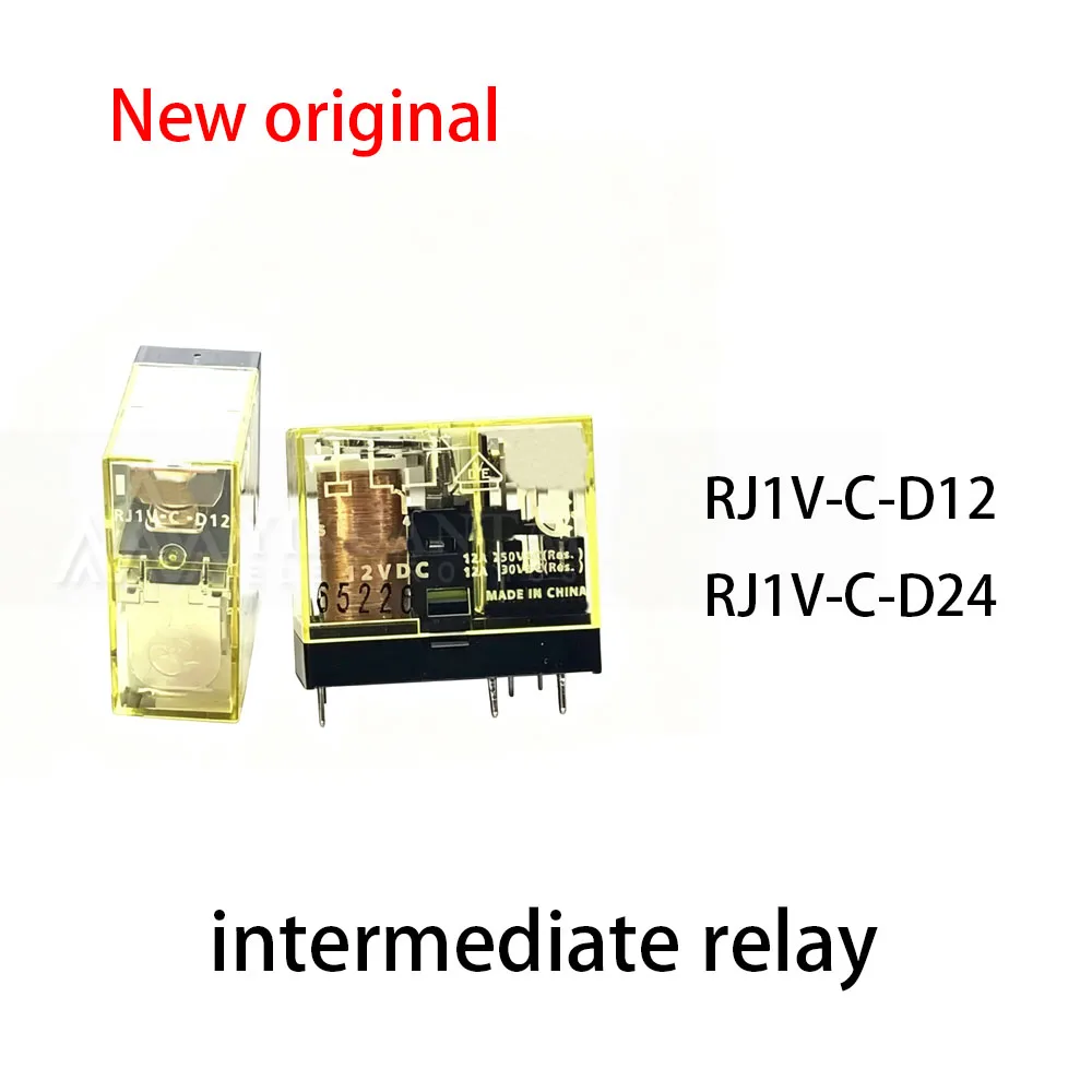 （10個入り）100％新品のリレー-rj1v-c-d12、rj1v-c-d24、中間リレー