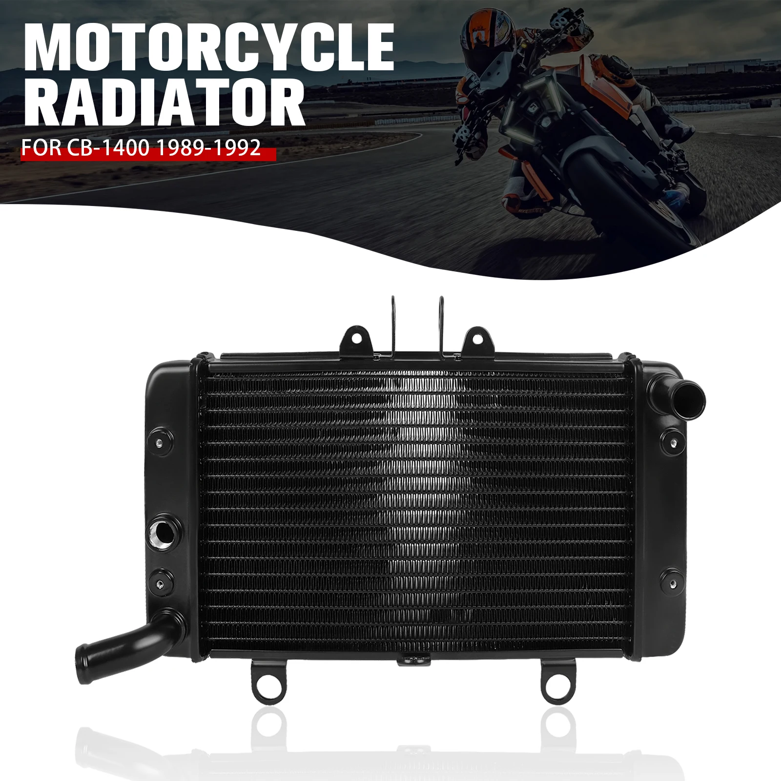 

Для Honda CB-1 CB400F CB1/400 NC27 1989-1992 мотоциклетный алюминиевый радиатор двигателя, охладитель охлаждающей жидкости, резервуар для охлаждающей воды, аксессуары