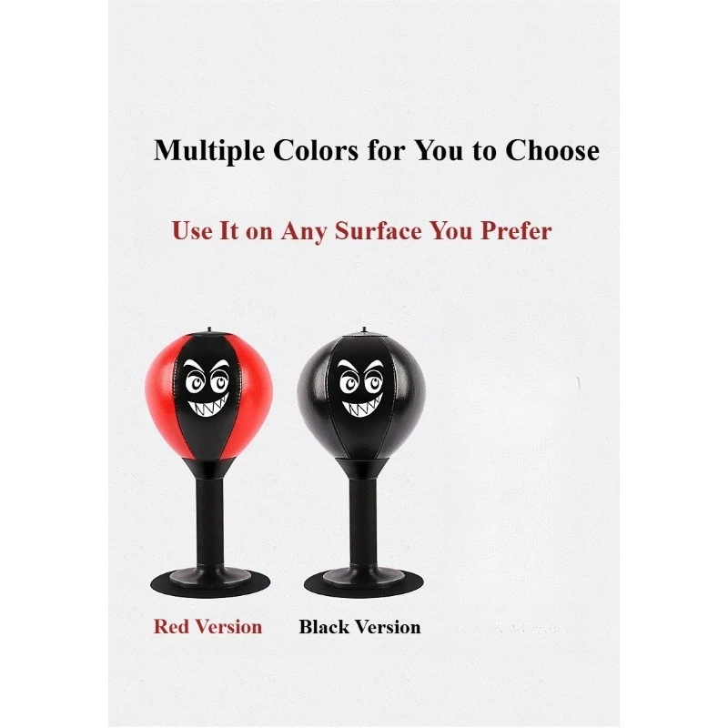 Ball Funny Boxing Bag for Wall Desktop Punching Bag Stress Relief with Suction Cup for Office Table Counters Desk Boxing Punch