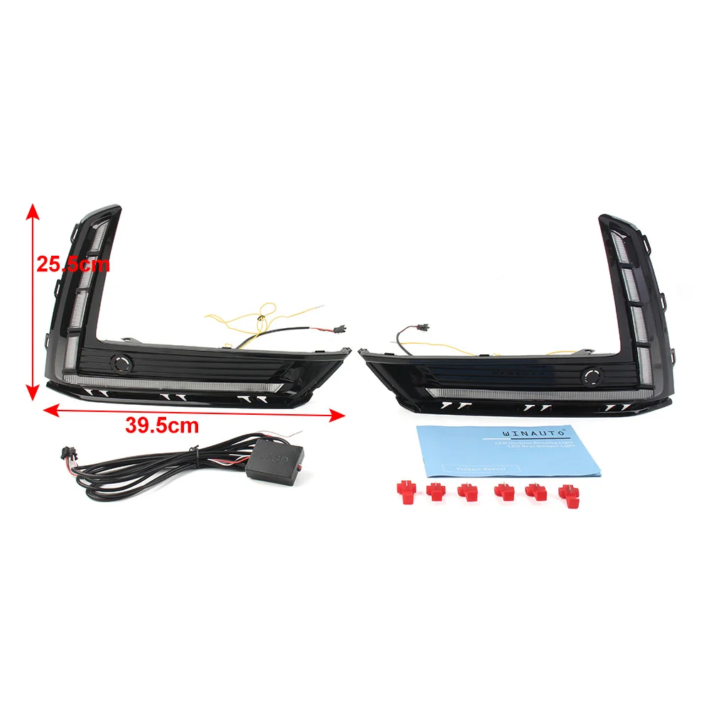 LED DRL Daytime Running Light Dynamic Turn Signal Lamp Left+Right 2Pcs For Honda CR-V CRV 2023-2024 Car Accessories