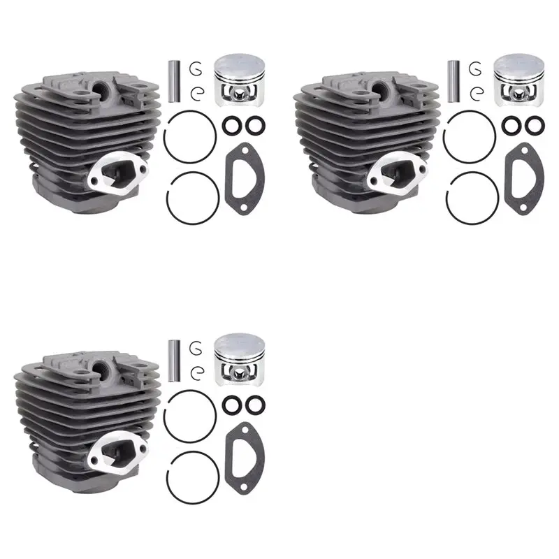 A64Z 3X Cylinder Piston Gasket Assy Chinese 5800 58Cc Chainsaw Engine Rebuilt Kit