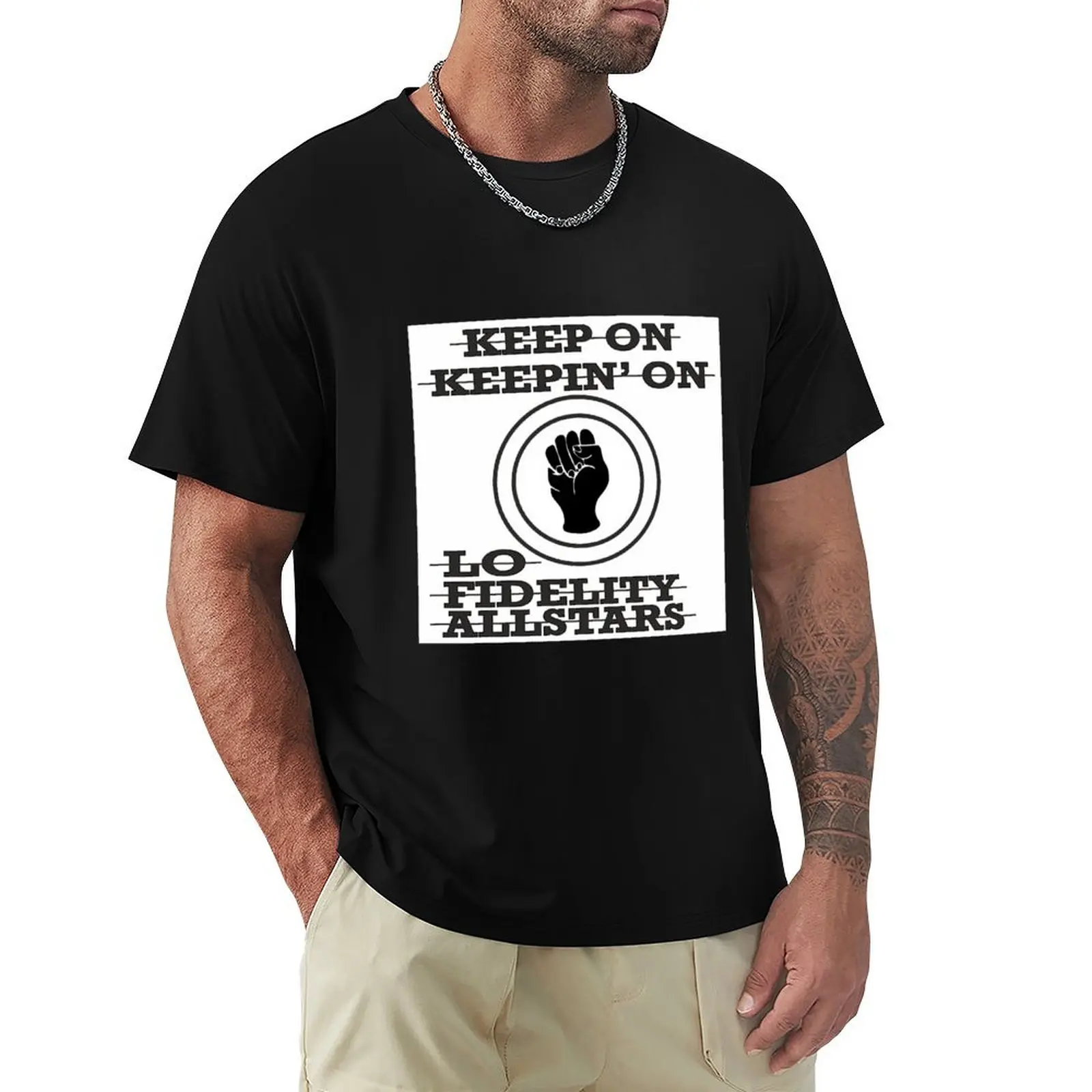Camiseta Lo Fidelity Allstars Keep On Keepin' On, camiseta informal holgada de manga corta