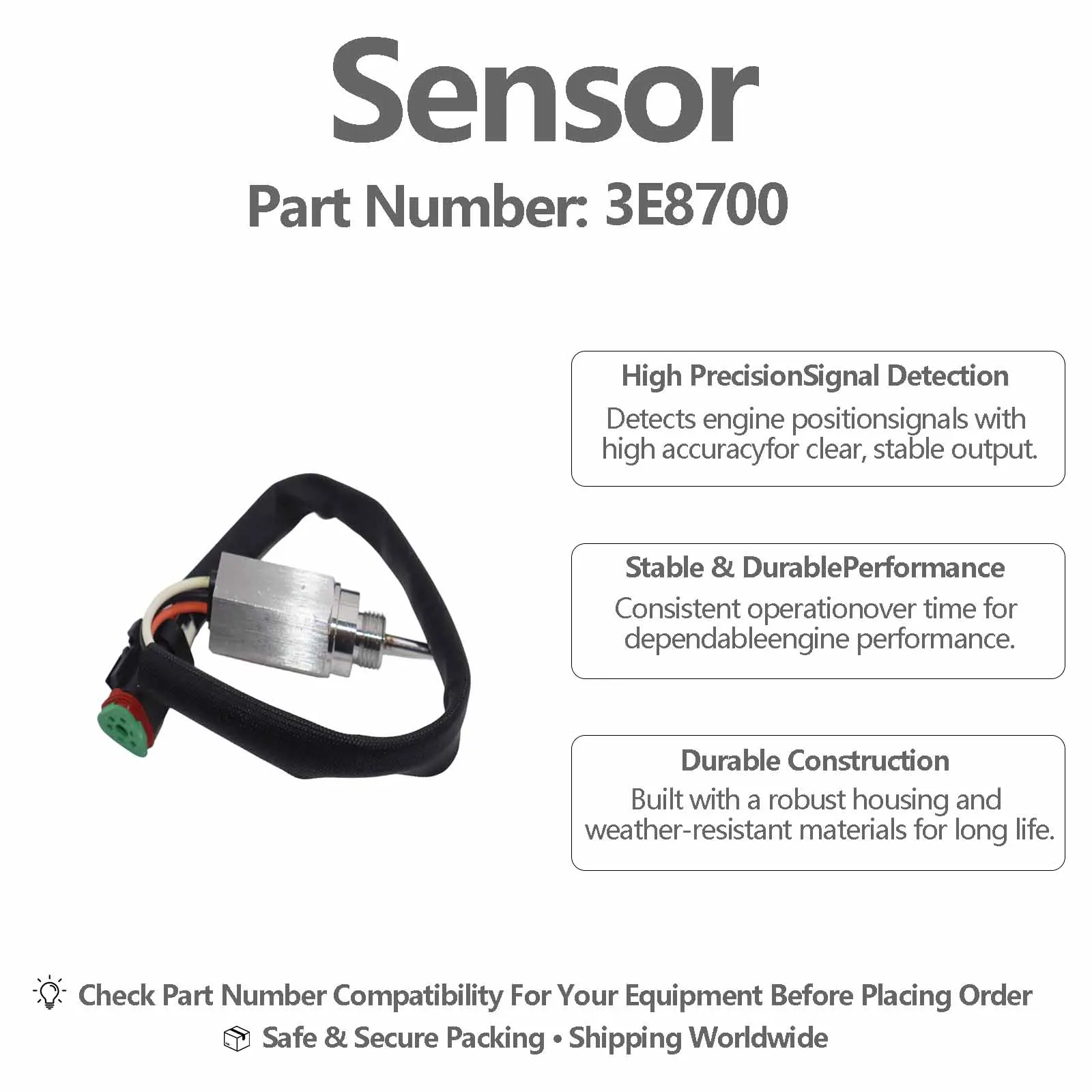 Temperature Sender 3E8700 For Caterpillar CAT TH48-E80 3512C 3512B TH48-E80 TH48-E70 Petroleum products