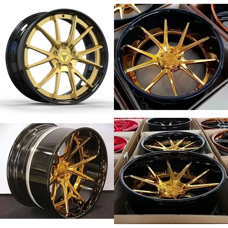 i 18 19 20 21 22inch Deep Dish Rims 5x114.3 6061 Aluminum Alloy 2 Piece Custom Deep Concave Forged Racing Car Wheels for