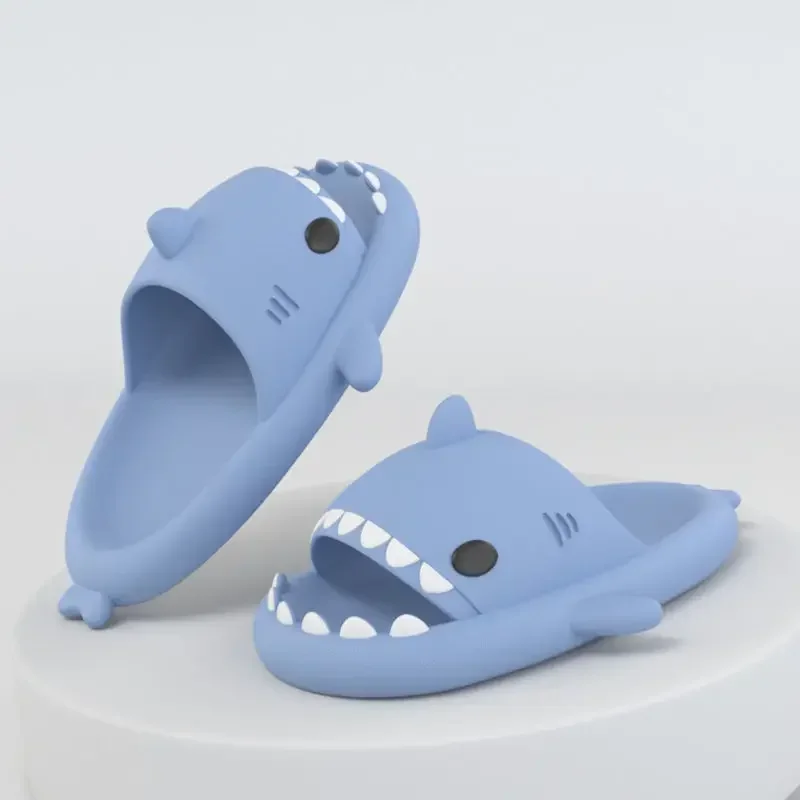 Unisex Shark Slippers Women New Summer Home Flip Flops Men Non-Slip Solid Color Couple Outdoor Cool Indoor House Funny Slippers