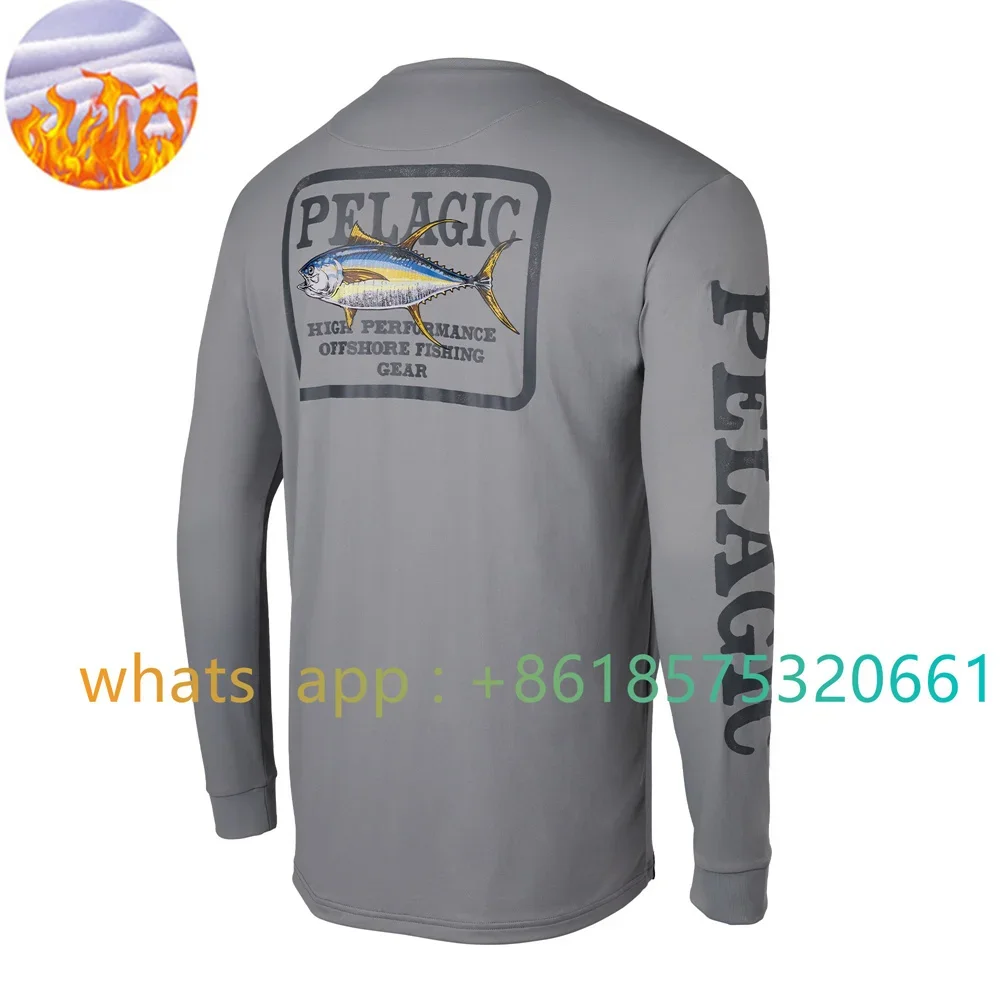 

Pelagic Fish Clothing T-shirt Long Sleeve Tech Hoody Shirt Summer Outdoor Running Fish Outdoor winter coat sports and leisure