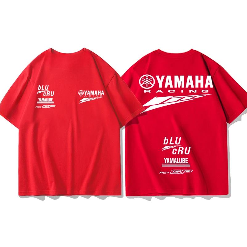 YAMAHA motorcycle wear Short sleeve T-shirt Men's summer GP factory team racing wear Yamaha motorcycle clothing cotton