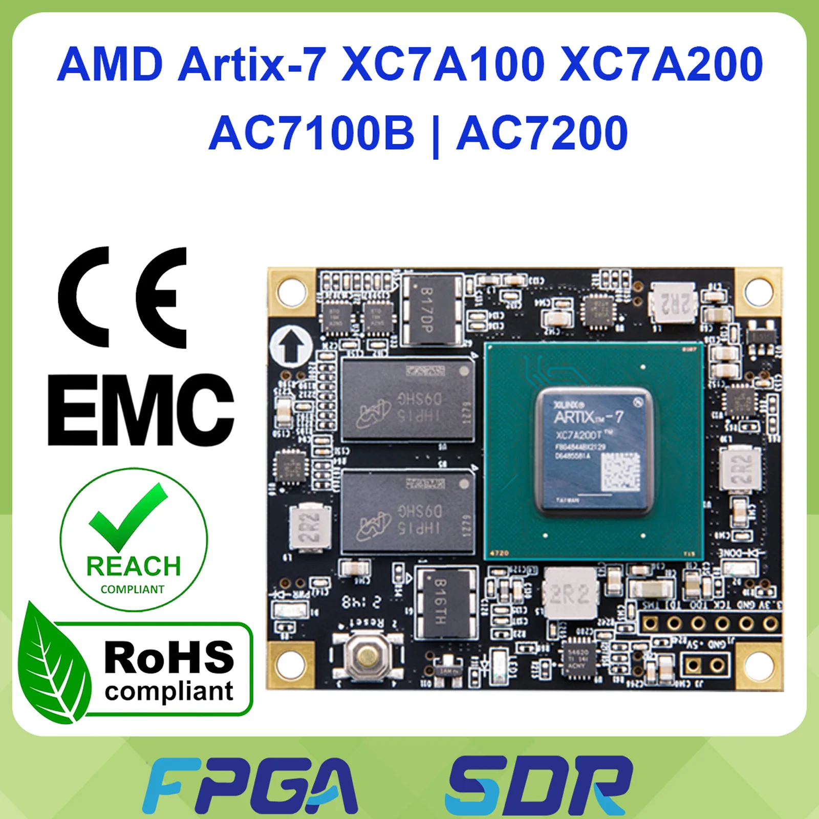 ALINX AC7100B AC7200 AMD Xilinx Artix-7 XC7A100T XC7A200T A7 SOM Module 100T 200T for Embedded Design And Prototyping