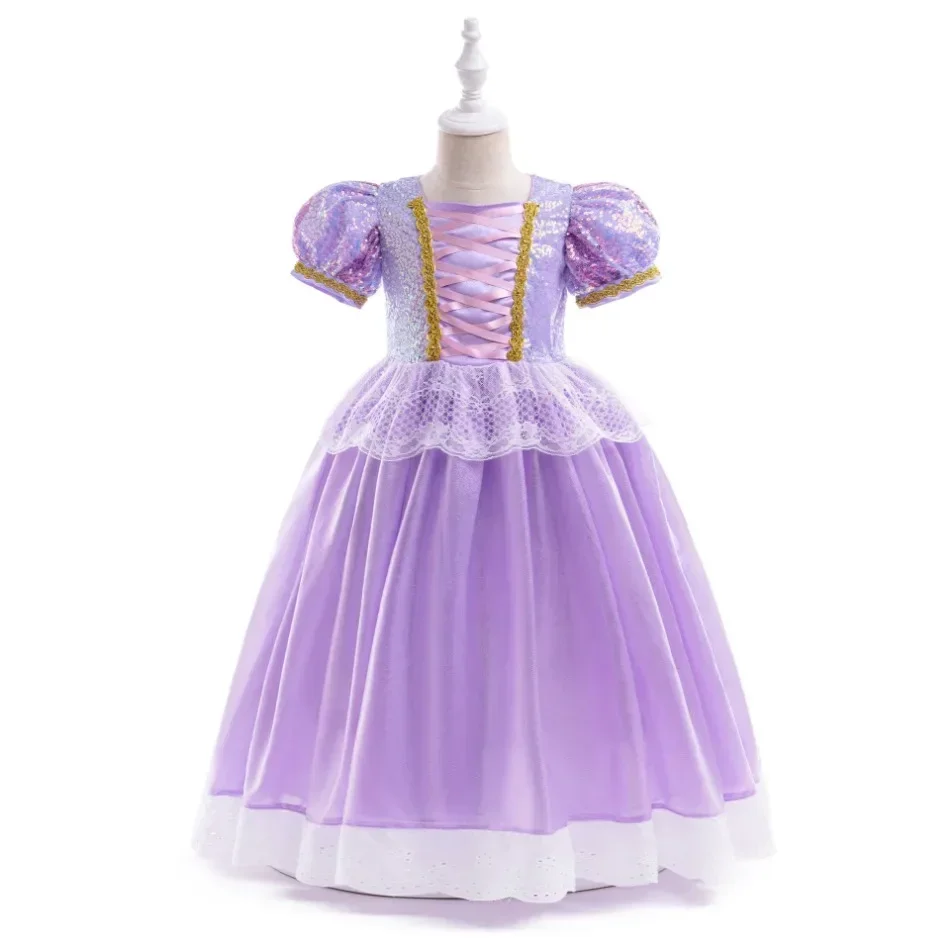 

Rapunzel Princess Dress for Children Birthday Carnival Halloween Party Fancy Girls Clothes Cosplay Tangled Costume Set 2-10T