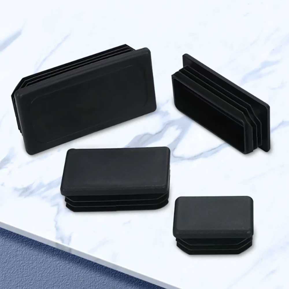 Black PVC Furniture Table Foot Tip Chairs Legs Pad Protector Cover Square/Round Caps Pipe Plug Lid Tube Hole Protection End Cap