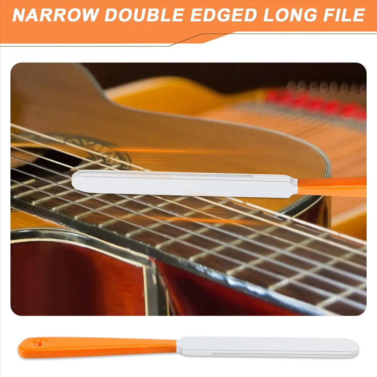 new arrival  Guitar Fret Crowning Luthier File Stainless Steel Narrow Dual Tool