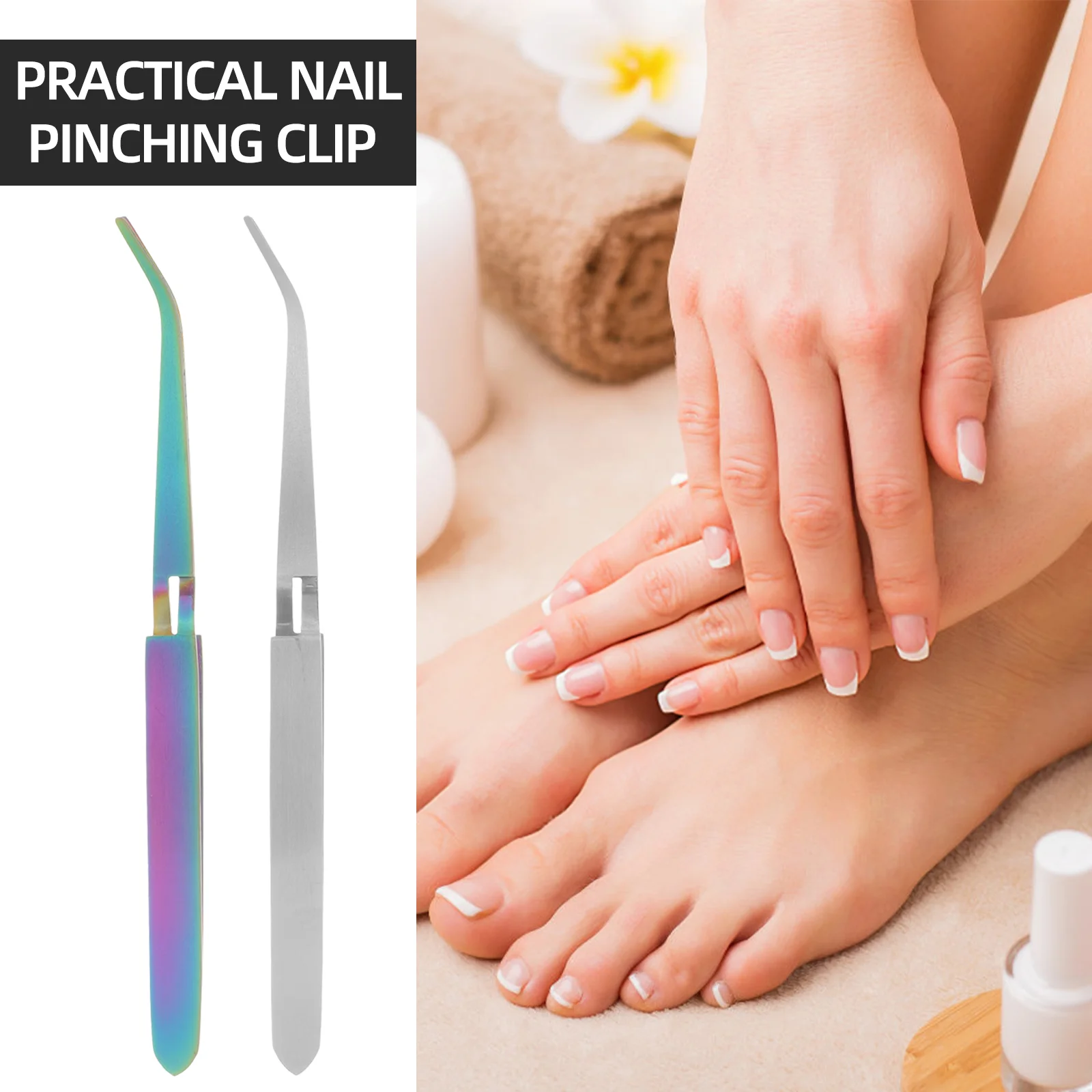 2-delige nagelvormclip Clipper manicure knijpclips groot gereedschap roestvrijstalen pincet