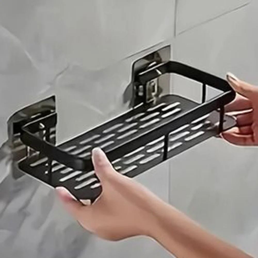 

1 шт. пластиковая полка для душа настенная полка для ванной комнаты большой емкости простая установка без сверления угловая полка для хранения