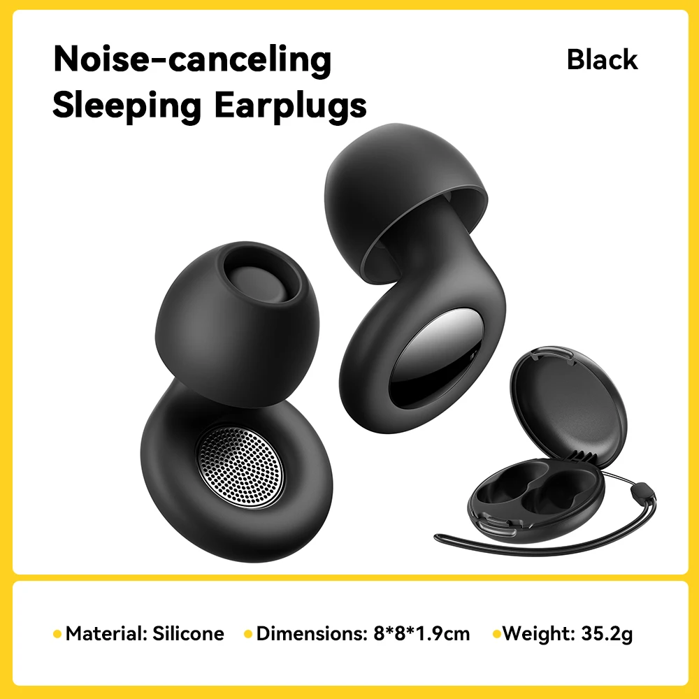 Essager Silicone Ear Plugs Sleep Noise Reusable Earplug with Storage Case Soft Anti Noise Earplug for Sleep Concerts Travel Work image 3