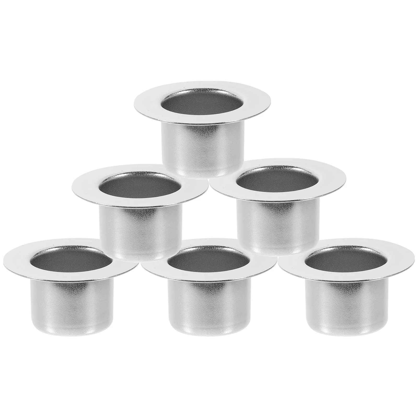 

6Pcs Electroplate Metal Holders Decorative Alloy Stands Vintage Style Home Desktop Table Centerpiece Ornament