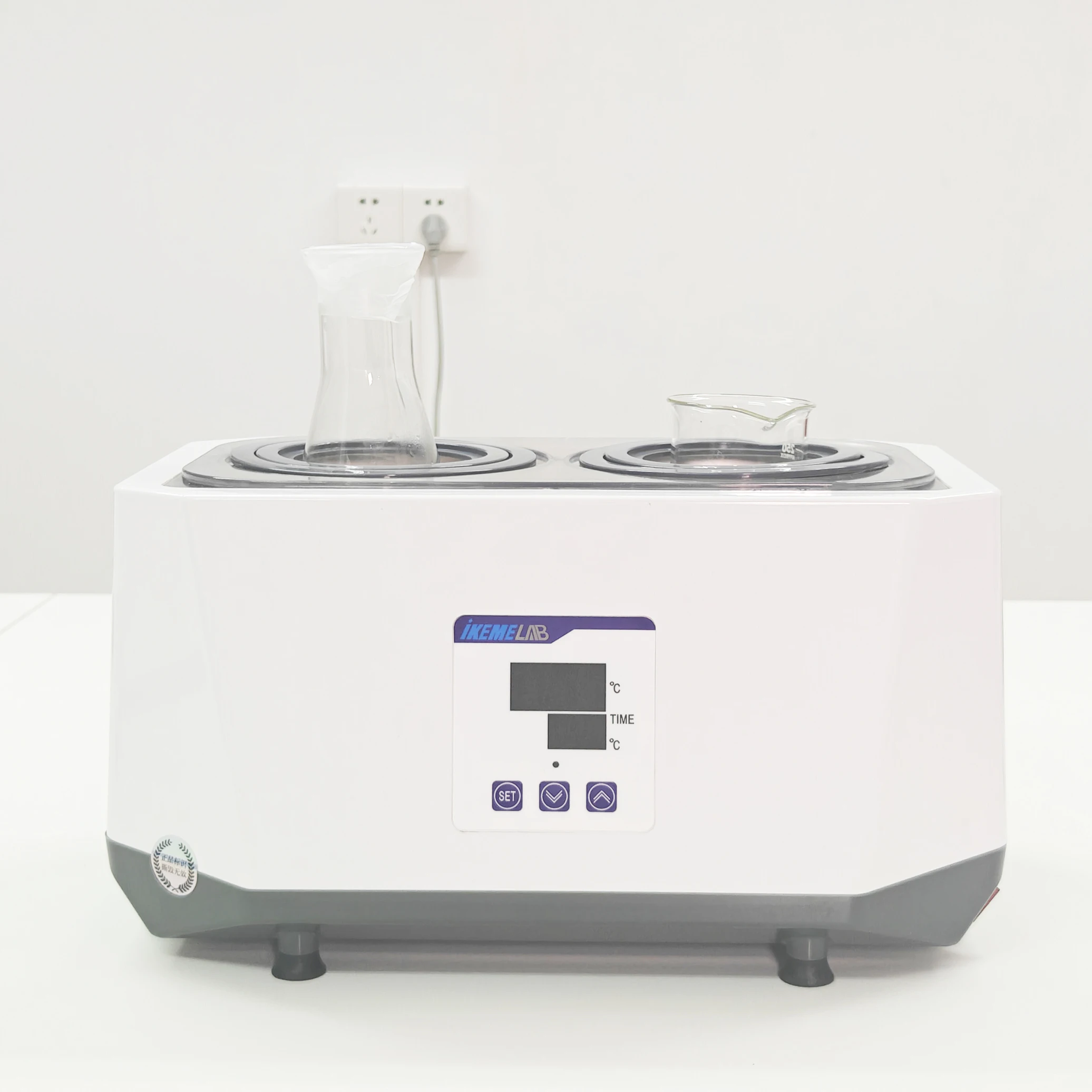 IKEME Lab 2L/4.5L Water Bath 1 Hole 2 Holes Stainless Steel Digital Electric Heater Heating Thermostatic Water Bath With Timer