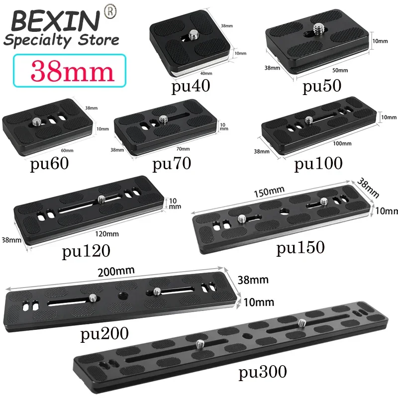 BEXIN uniwersalny stop aluminium płyta szybkiego uwalniania Adapter do montażu na statywie z 1/4 śruby dla Benro Arca Swiss głowica kulowa i kamery