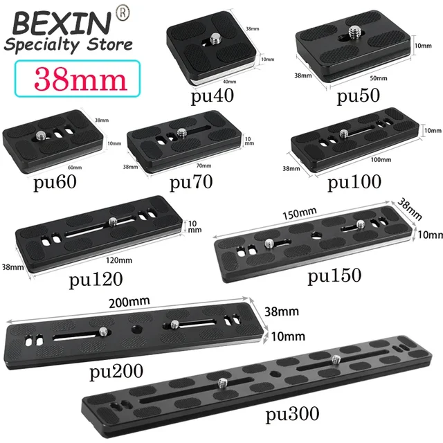 BEXIN uniwersalny stop aluminium płyta szybkiego uwalniania Adapter do montażu na statywie z 1/4 śruby dla Benro Arca Swiss głowica kulowa i kamery