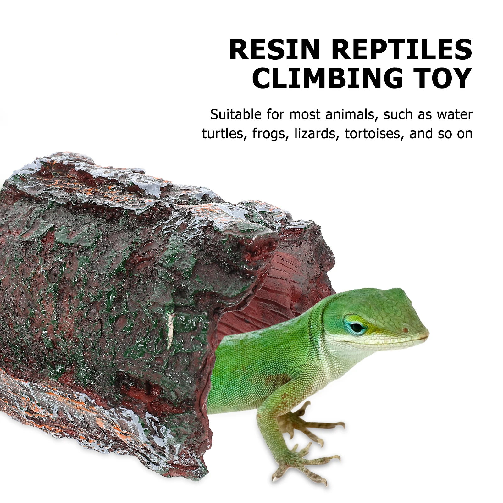 

Reptiles Hiding Cave Small Resin Safe Eco-Friendly Multi-Functional Basking Platform for Turtles Frogs Lizards Tortoises Pet